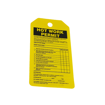 Custom Made Safety Plastic Warning Signs Label Safety PVC Lockout Tags
