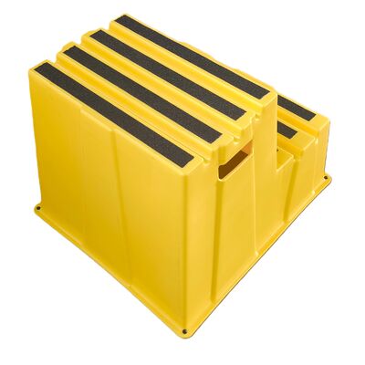 Durable Stackable Step Stool with 500 lb Load Capacity, Eco-friendly HDPE Material, and Non-slip Design for Home and Industrial Use