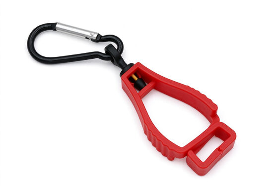 Multi Color Plastic Glove Clip with Carabiner Hook, Safety Work Glove Holder Keeper for Construction Worker