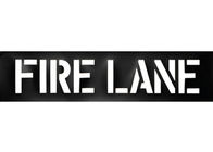 Black Reusable PVC Letter Stencils For Painting Fire Lane Symbol Custom Size