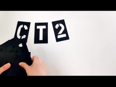 Τυπωμένη με ειδικό τρόπο PVC ορθογώνιο μαύρο αριθμό και γράμμα πρότυπο για το κοινό