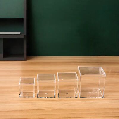 Προσαρμόστε το Ακρυλικό Κουτί Βιτρίνας Plexiglass Mini Storage Box Με Καπάκι Ακρυλικό Κουτί
