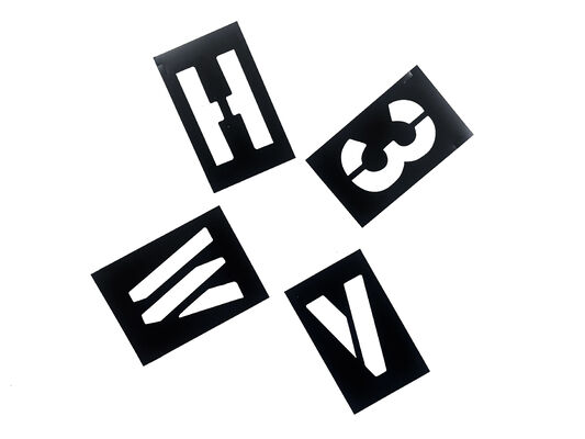 Στένσιλ PVC Μαύρος αριθμός και γράμμα Στένσιλ για ζωγραφική Στένσιλ πλαστικού