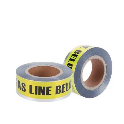 Custom Printed Logo Underground Detectable Aluminium Foil Coated PE Warning Tape