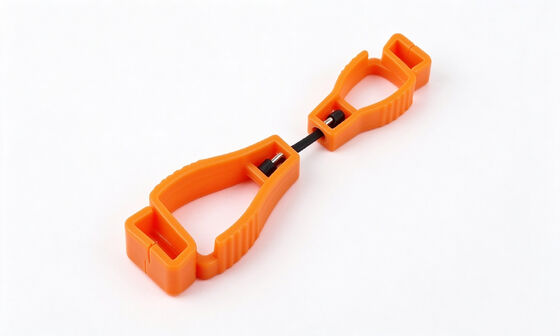 Multi Color Plastic Glove Clip with Carabiner Hook, Safety Work Glove Holder Keeper for Construction Worker